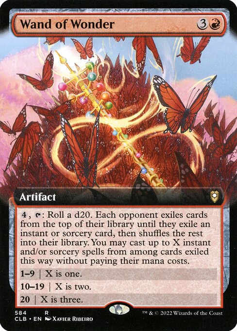 MTG Wand of Wonder CLB 584 Extended Art Foil