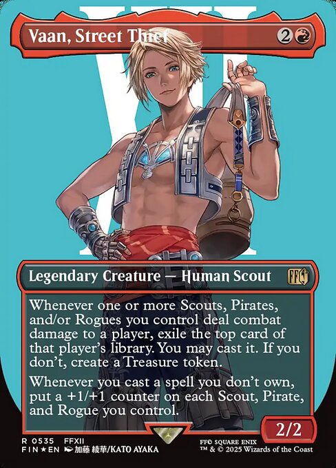 MTG Vaan, Street Thief FIN 535 Borderless Character Surge Foil