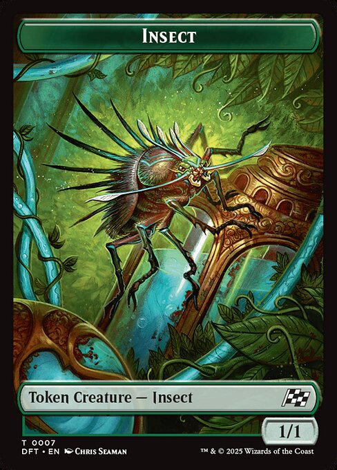 MTG Insect Token DFT 007 Token Foil