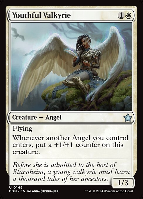 MTG Youthful Valkyrie FDN 149 Regular Nonfoil