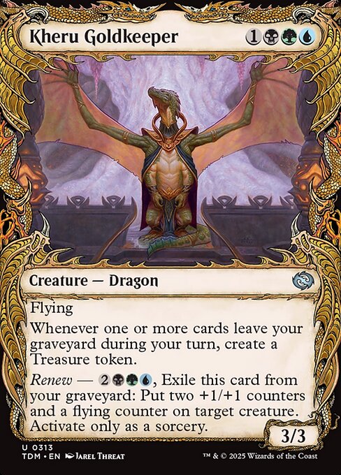 MTG Kheru Goldkeeper TDM 313 Showcase Draconic Frame Nonfoil