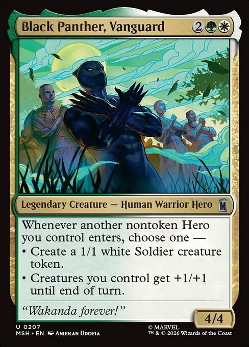MTG Black Panther, Vanguard MSH 207 Regular Foil