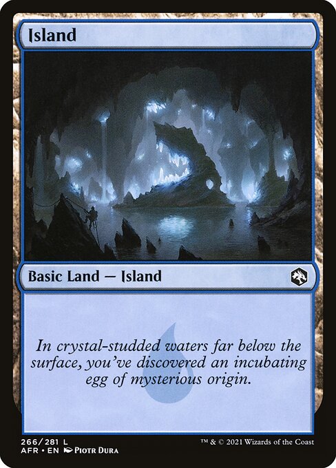 MTG Island AFR 266 Regular Foil