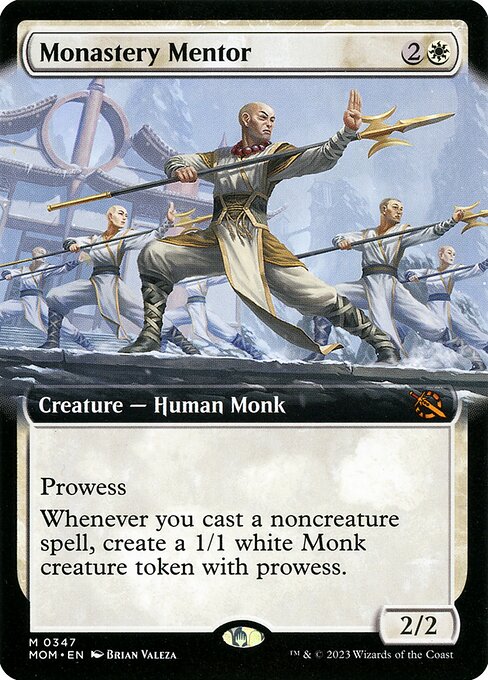 MTG Monastery Mentor MOM 347 Extended Art Nonfoil