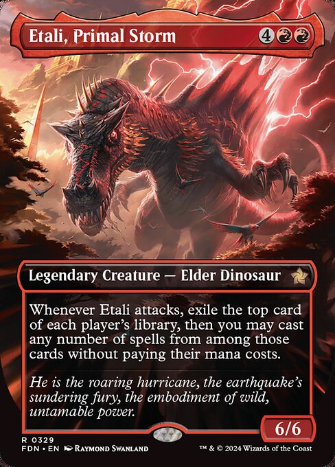 MTG Etali, Primal Storm FDN 329 Borderless Foil