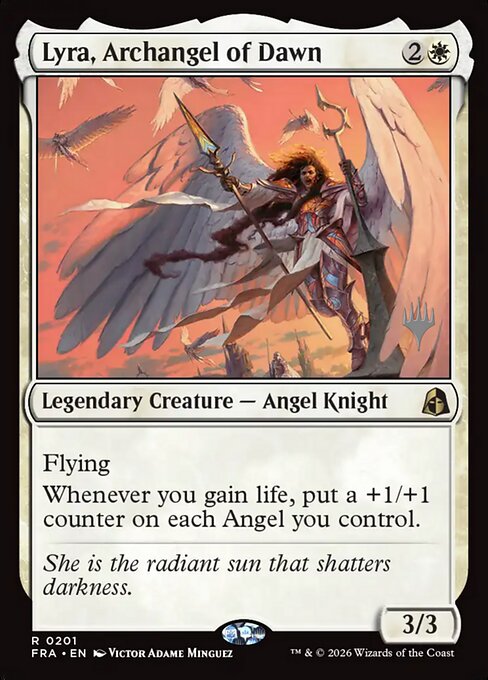 MTG Lyra, Archangel of Dawn PFRA 201P Promo Pack Nonfoil front