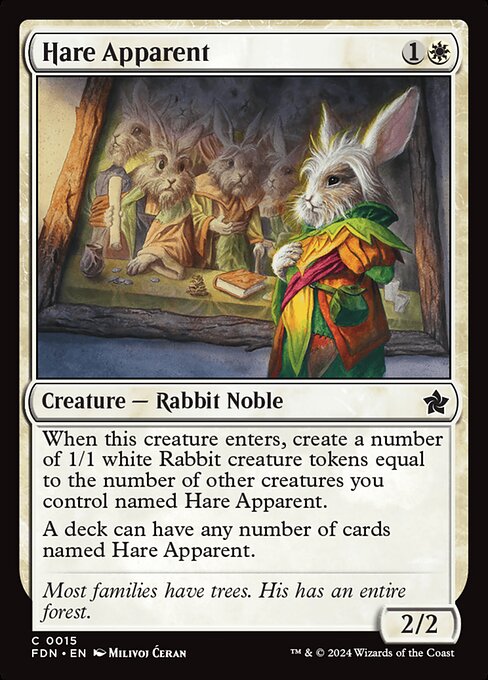MTG Hare Apparent FDN 015 Regular Foil