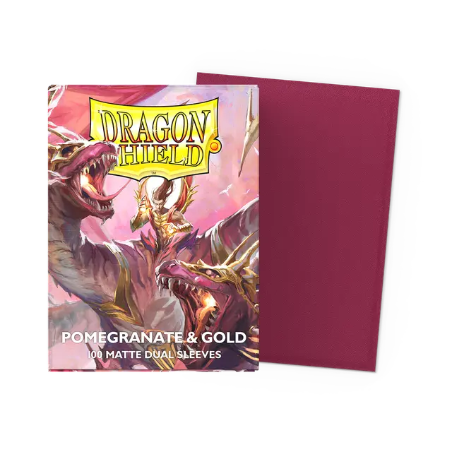 Dragon Shield: Sleeves – Matte Dual – Anniversary Special Edition: Pomegranate & Gold 100