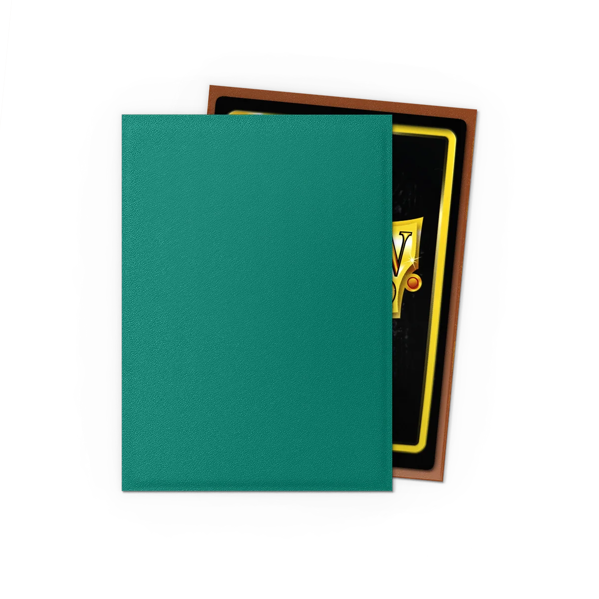 Dragon Shield Power and Copper Matte Dual sleeve rear and card protection view