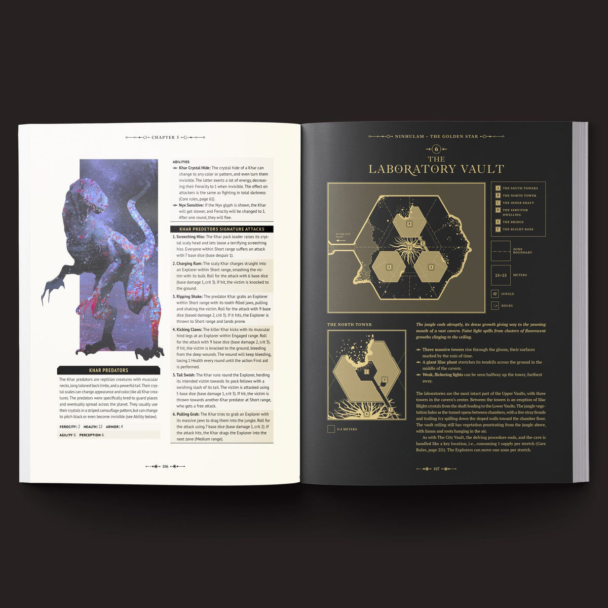Coriolis The Great Dark: Flowers of Algorab interior rules and artwork spread 2