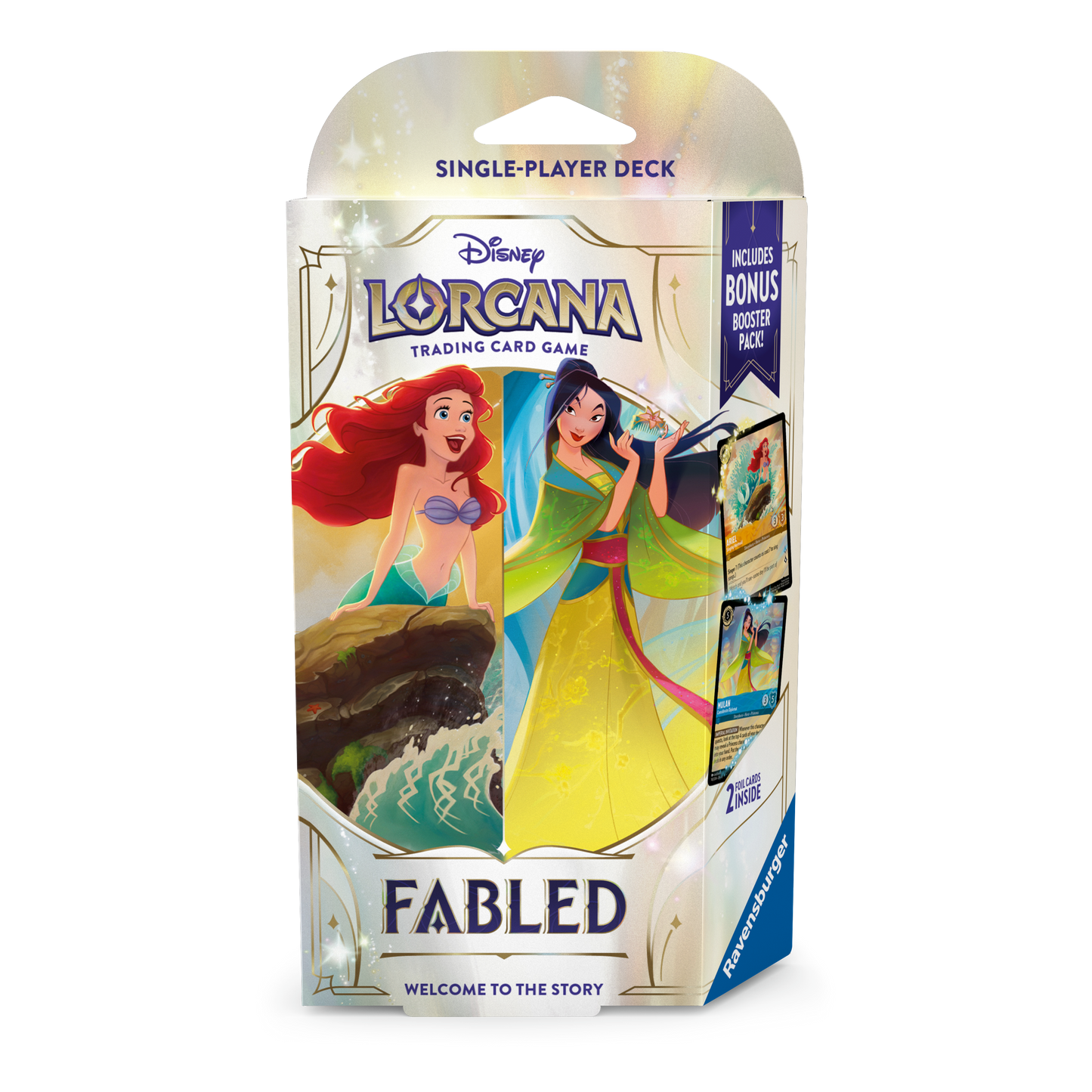 Lorcana Fabled - Single Player Deck Amber & Sapphire Starter Deck (Ariel Mulan)