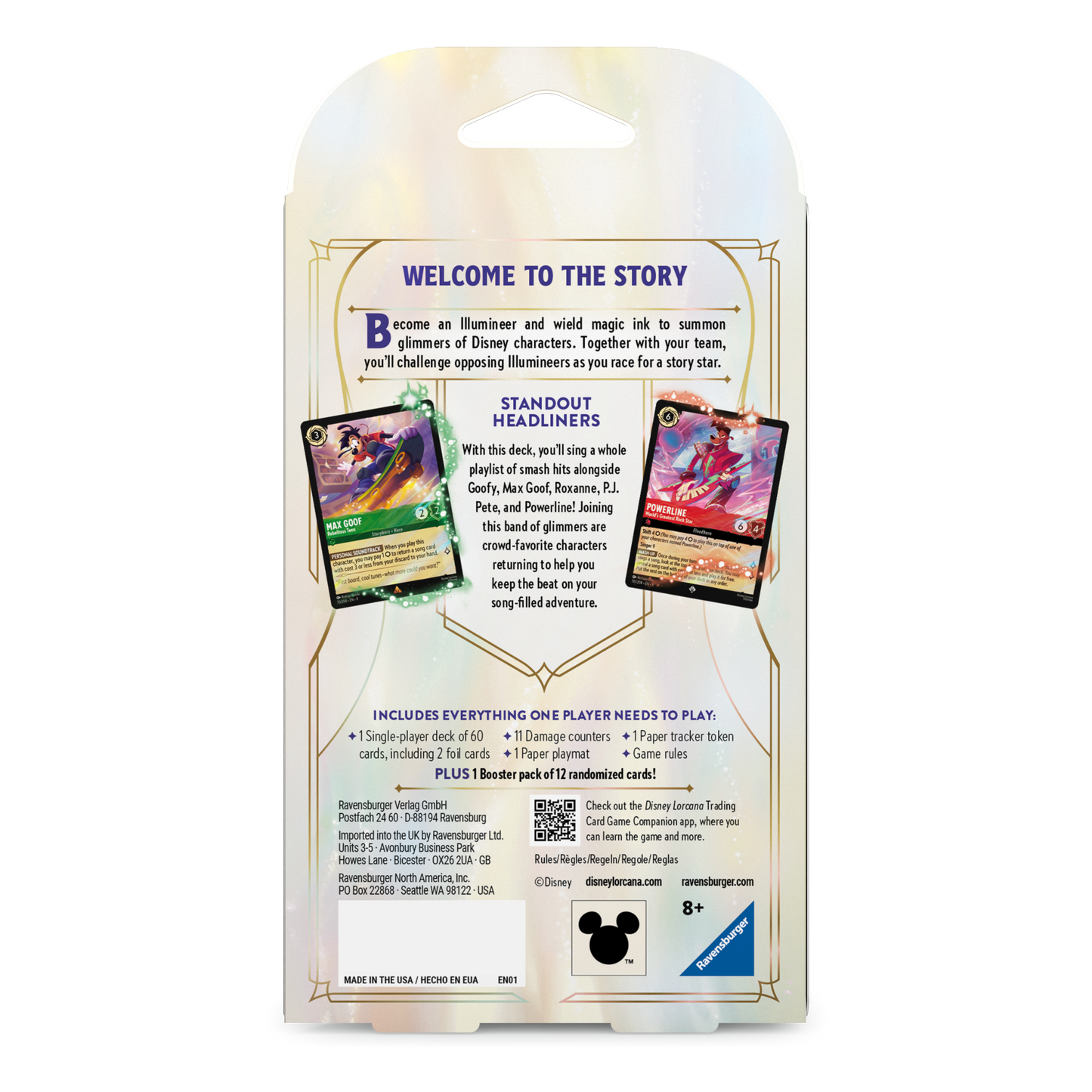 Lorcana Fabled - Single Player Deck Emerald & Ruby Starter Deck (Max Goofy & Powerline)