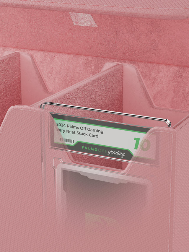 Pink graded card case for Pokémon MTG and collectable cards