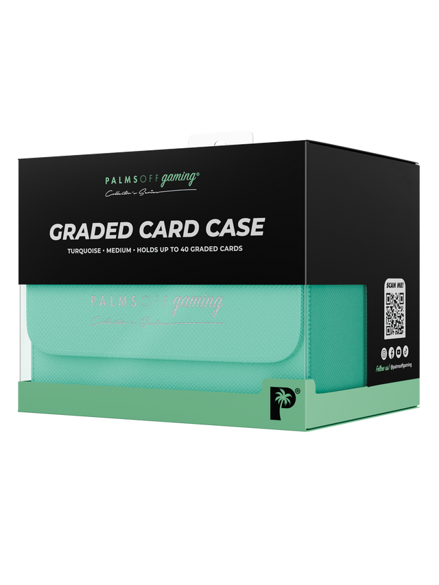 Collector’s Series Medium Graded Card Storage Case turquoise for PSA and BGS slabs