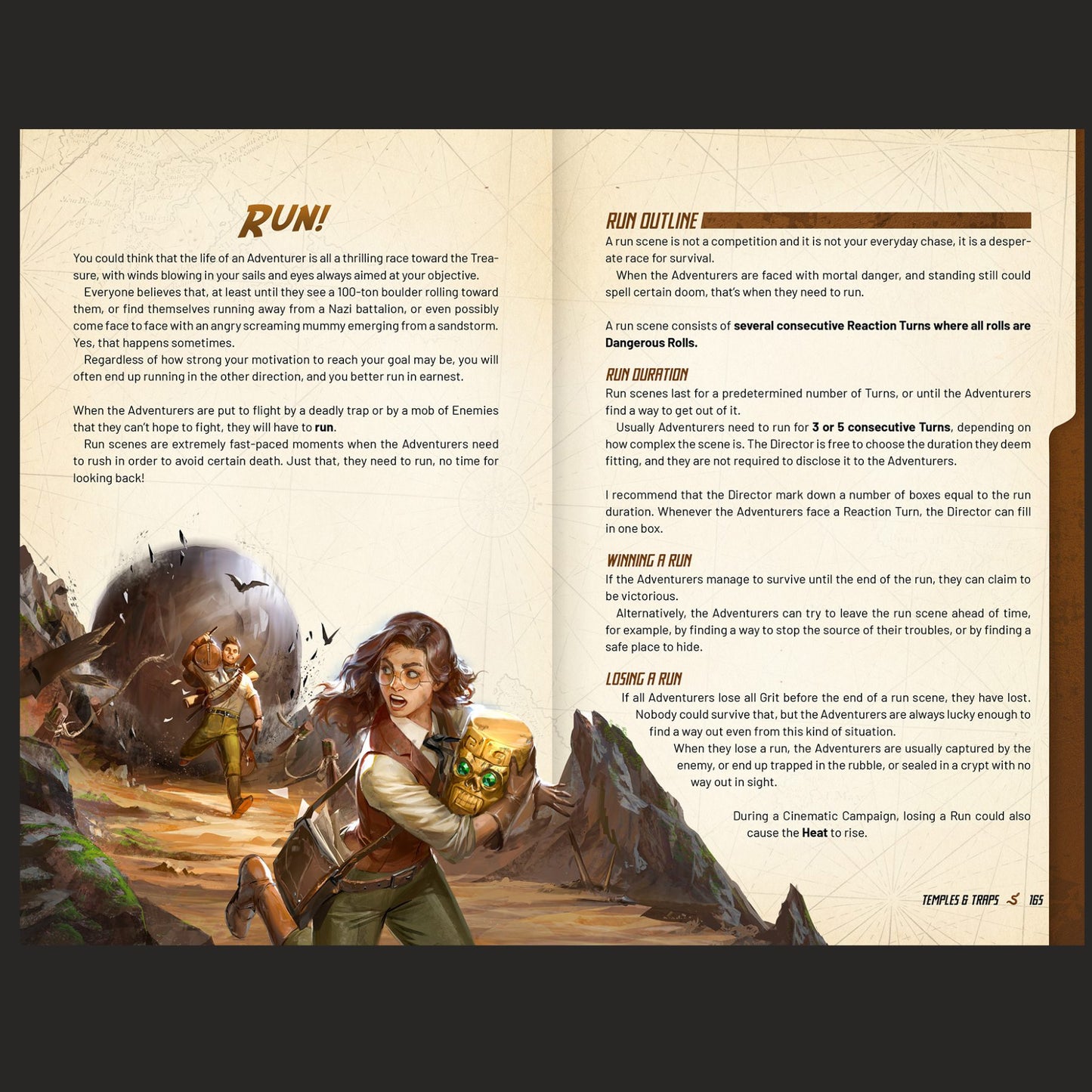 Outgunned Adventure Core Rulebook interior rules and artwork spread 06