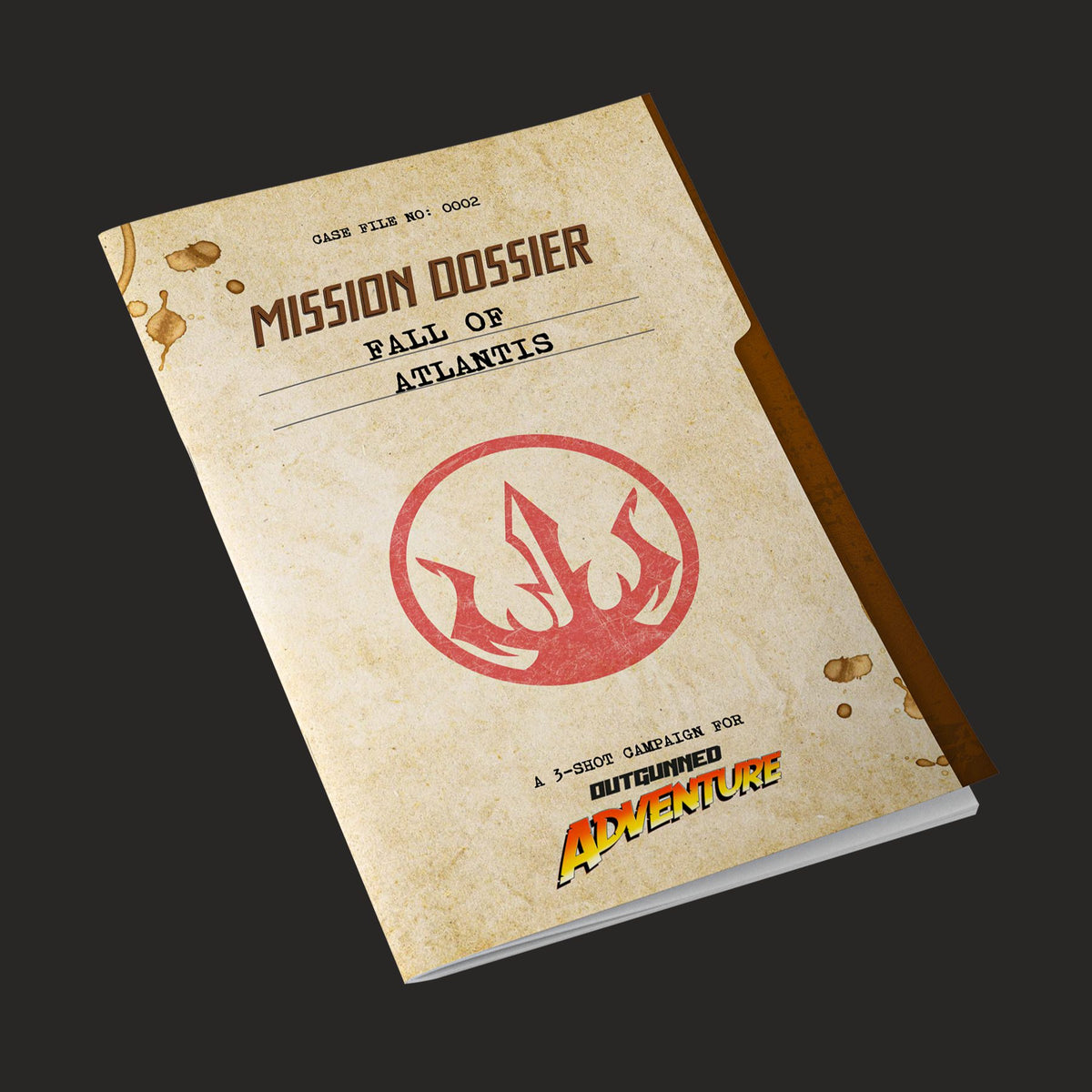 Outgunned Adventure Mission Dossier: Fall of Atlantis adventure book front cover