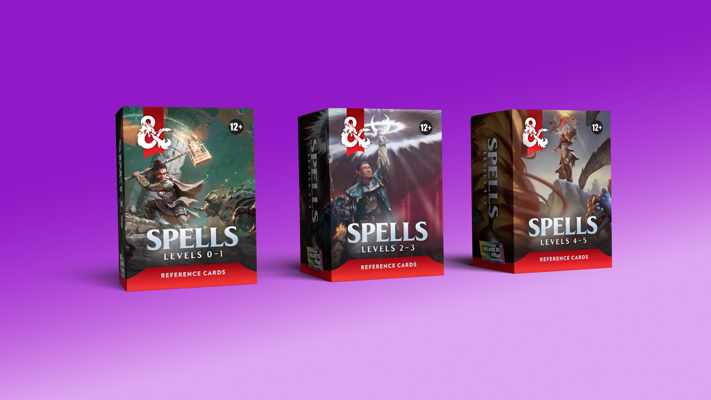 D&D Reference Cards Spells