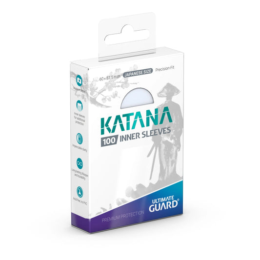 Ultimate Guard: Japanese Size Sleeves – Katana Precise-Fit Inner Sleeves – Transparet 100