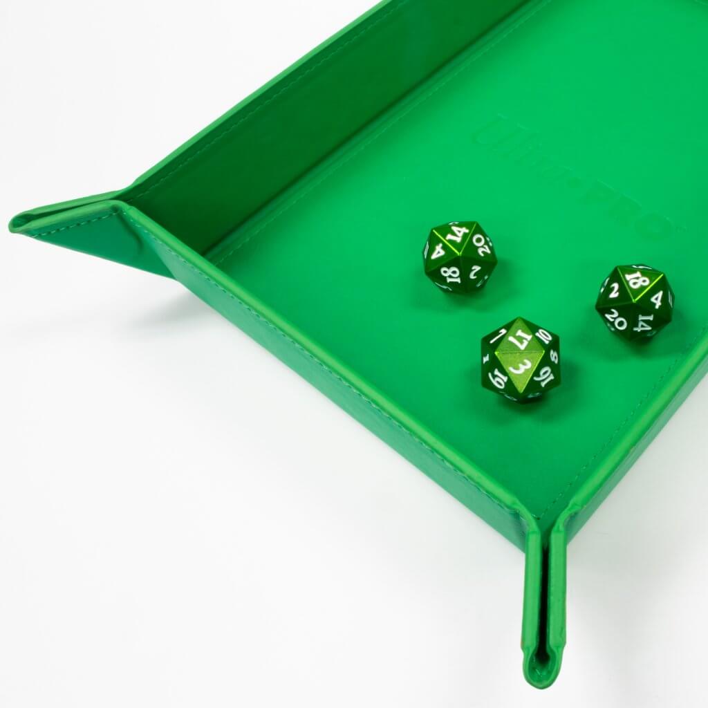ULTRA PRO Vivid Magnetic Foldable Dice Tray: Green