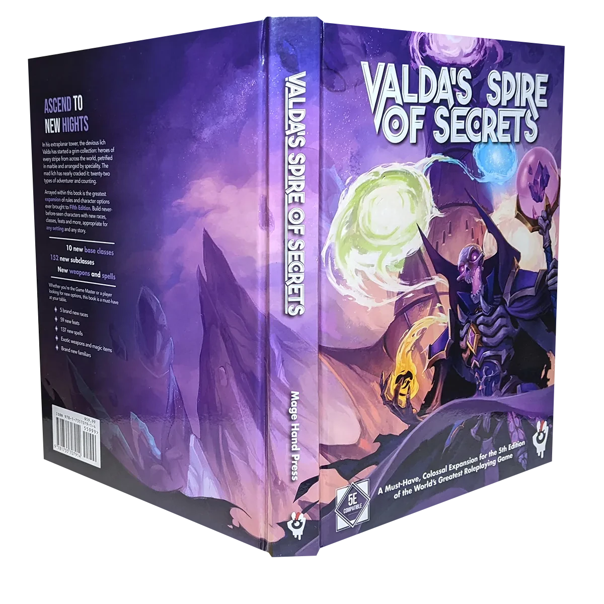5E DnD character options hardcover by Mage Hand Press