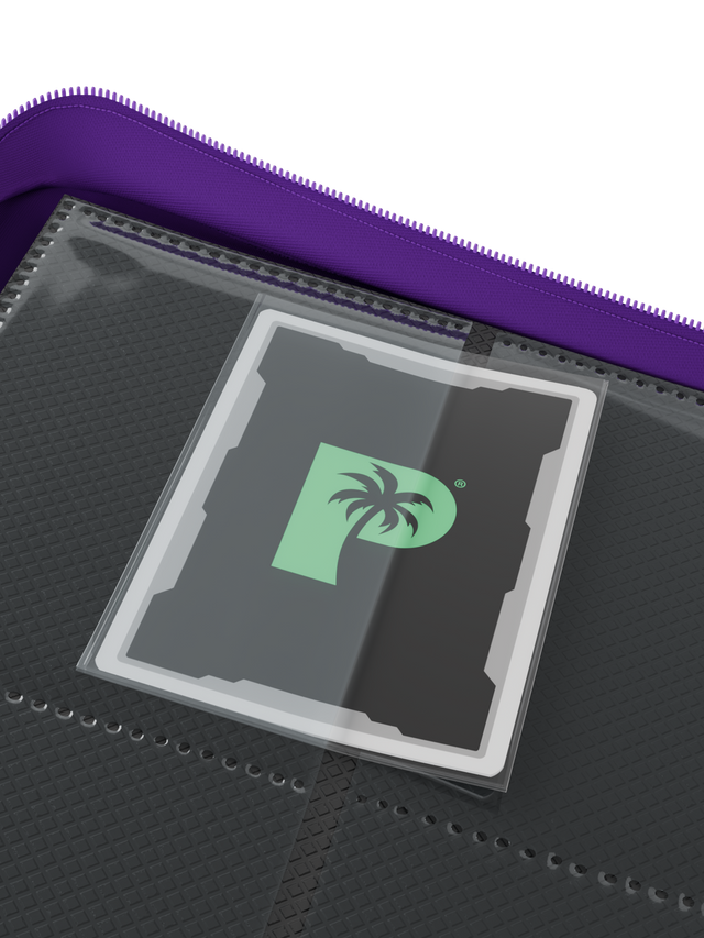 Palms Off Gaming purple 9 Pocket Zip Binder