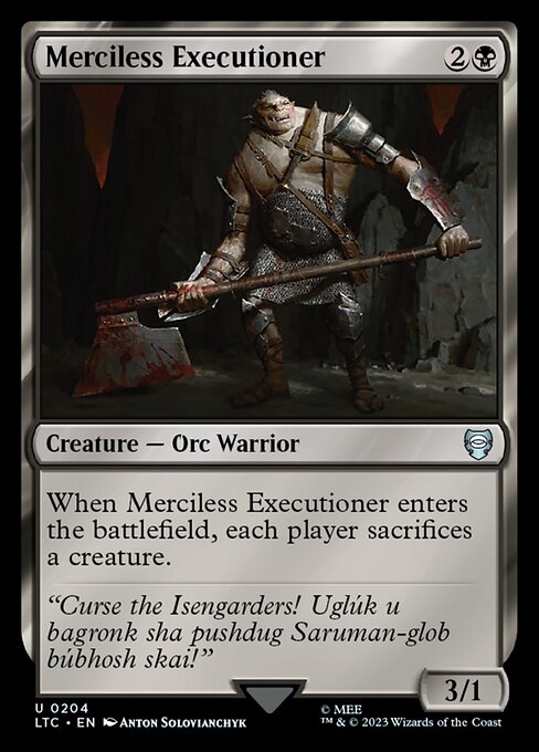 MTG Merciless Executioner LTC 204 Alternate Art Nonfoil
