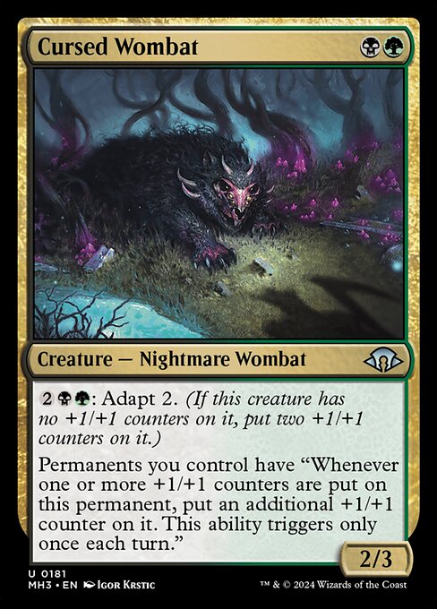 MTG Cursed Wombat MH3 181 Regular Foil