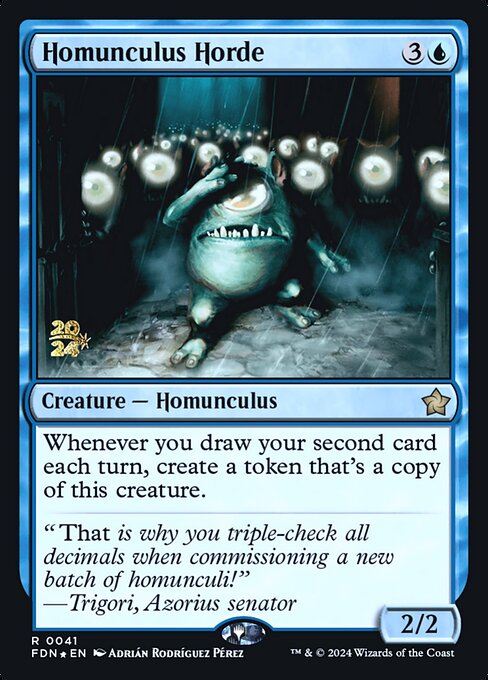 MTG Homunculus Horde PFDN 041s Prerelease Foil