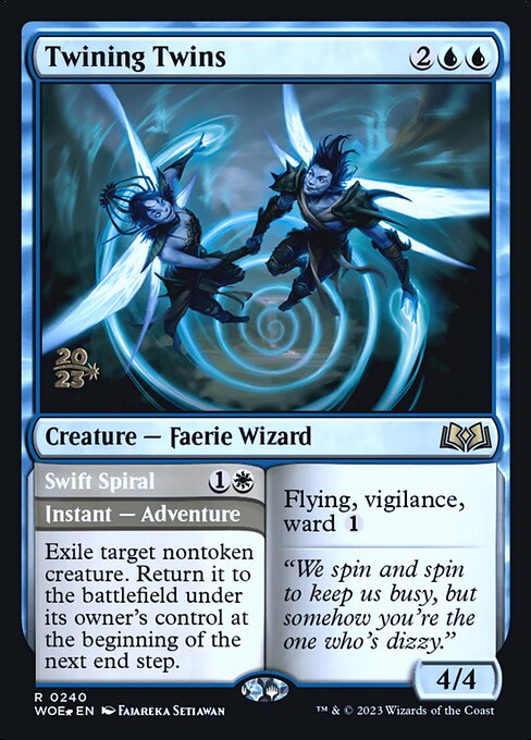 MTG Twining Twins // Swift Spiral PWOE 240s Prerelease Foil