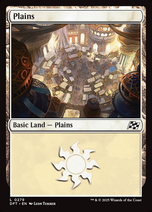 MTG Plains DFT 279 Regular Basic Land Foil