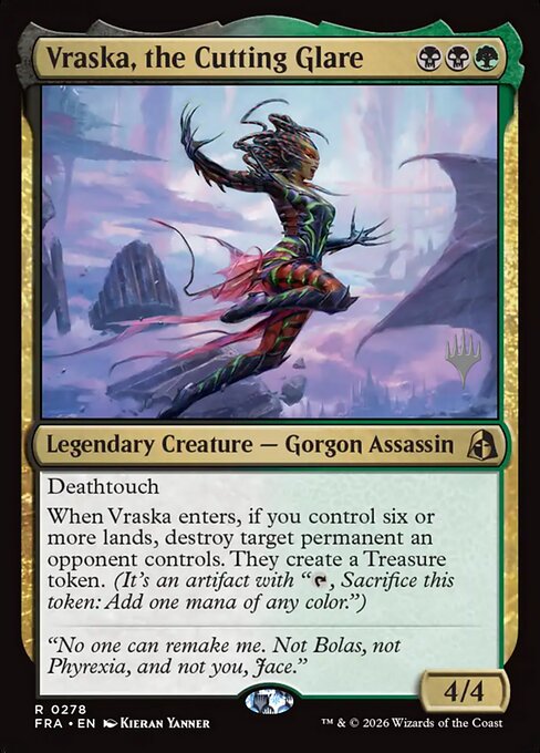 MTG Vraska, the Cutting Glare PFRA 278P Promo Pack Nonfoil front