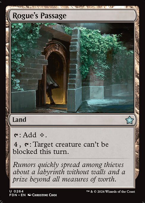 MTG Rogue's Passage FDN 264 Regular Foil