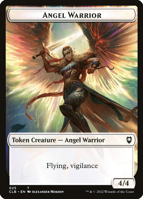 MTG Angel Warrior Token CLB 025 Token Nonfoil