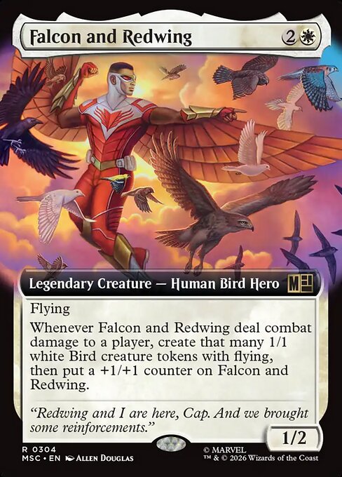 MTG Falcon and Redwing MSC 304 Extended Art Nonfoil