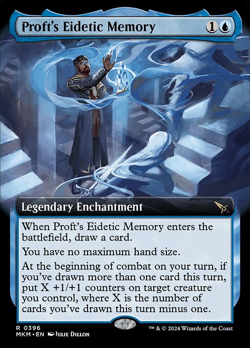 MTG Proft's Eidetic Memory MKM 396 Extended Art Nonfoil