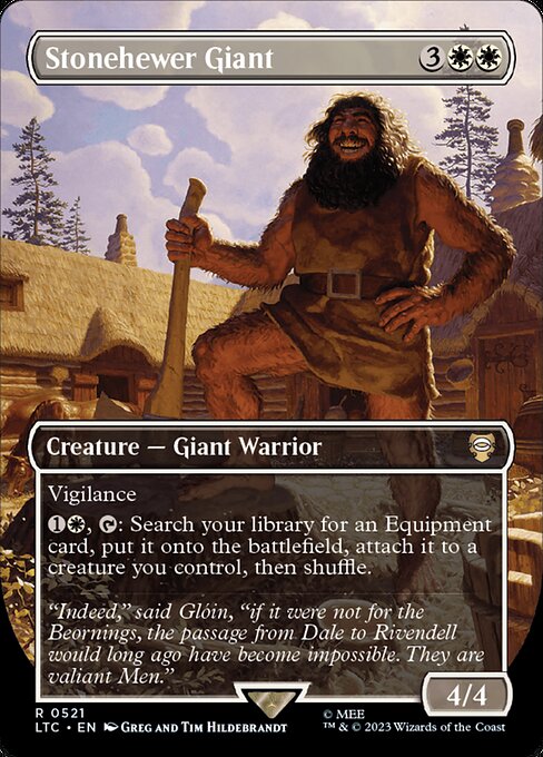 MTG Stonehewer Giant LTC 521 Showcase Ring Foil
