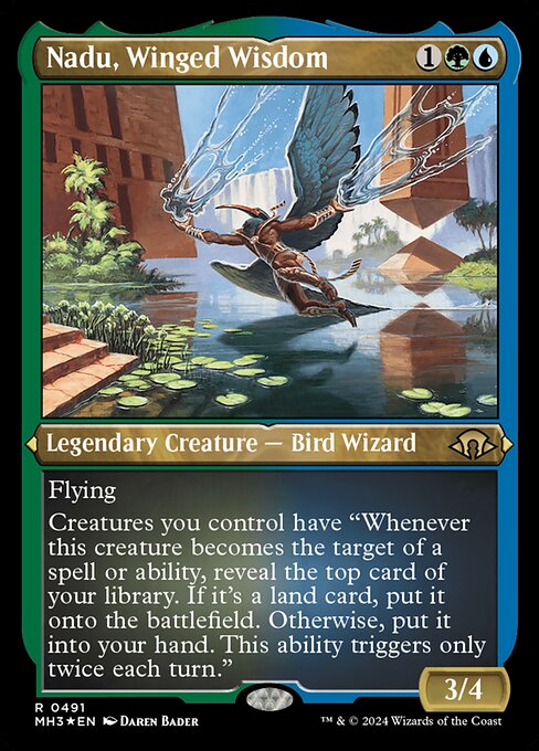 MTG Nadu, Winged Wisdom MH3 491 Foil Etched Etched