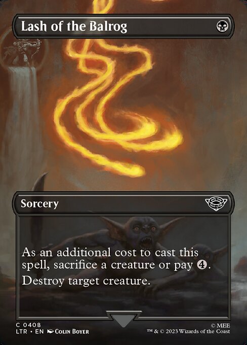 MTG Lash of the Balrog LTR 408 Borderless Nonfoil
