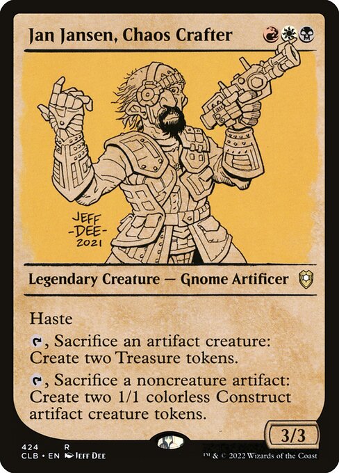 MTG Jan Jansen, Chaos Crafter CLB 424 Showcase Rulebook Foil
