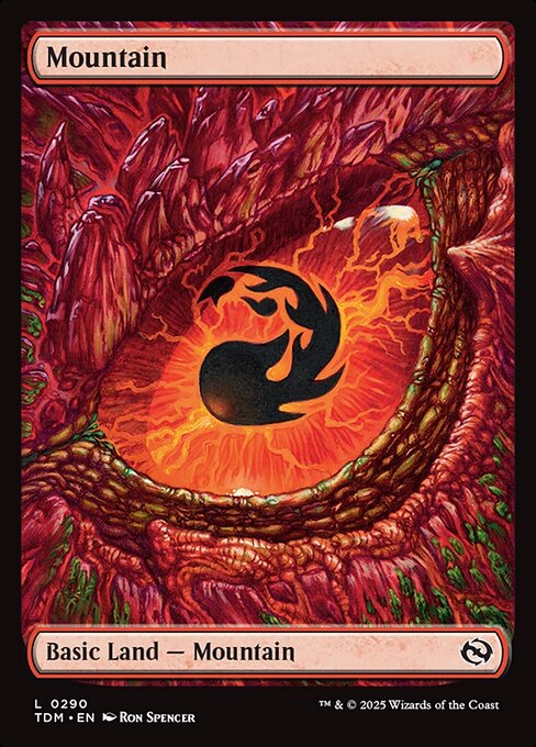 MTG Mountain TDM 290 Full Art Dragon's Eye Nonfoil