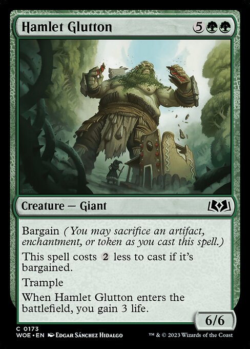 MTG Hamlet Glutton WOE 173 Regular Foil