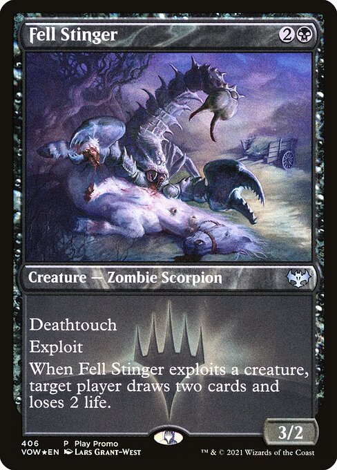 MTG Fell Stinger VOW 406 Play Promo Foil front