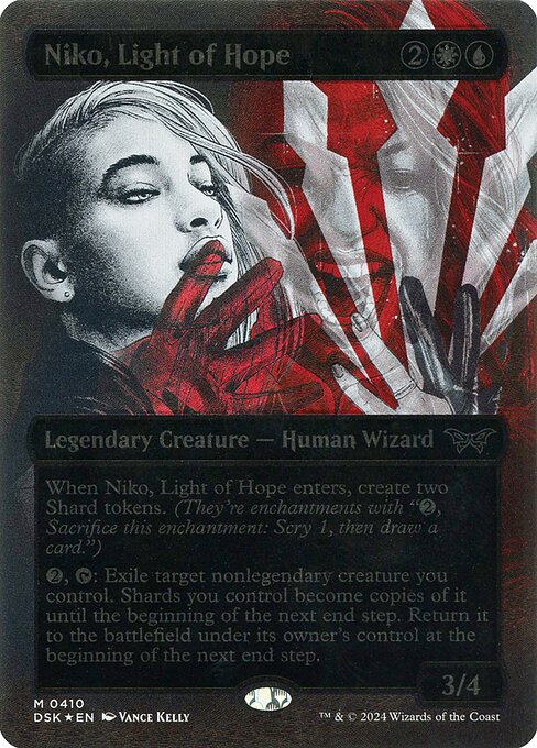 MTG Niko, Light of Hope DSK 410 Double Exposure Textured Foil