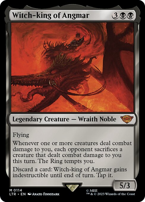 MTG Witch-king of Angmar LTR 114 Regular Nonfoil