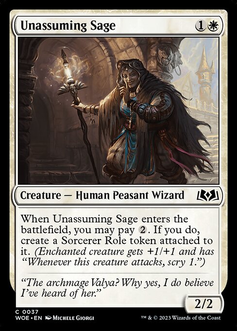 MTG Unassuming Sage WOE 037 Regular Nonfoil