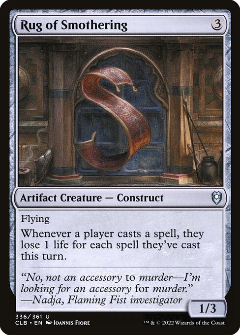 MTG Rug of Smothering CLB 336 Regular Foil