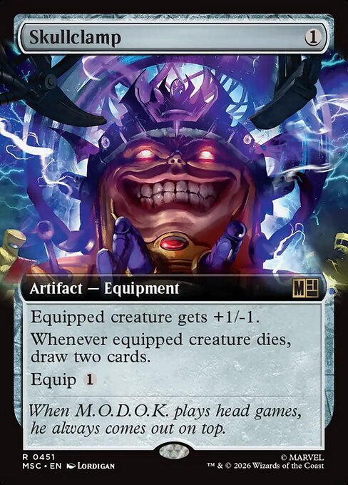MTG Skullclamp MSC 451 Extended Art Nonfoil