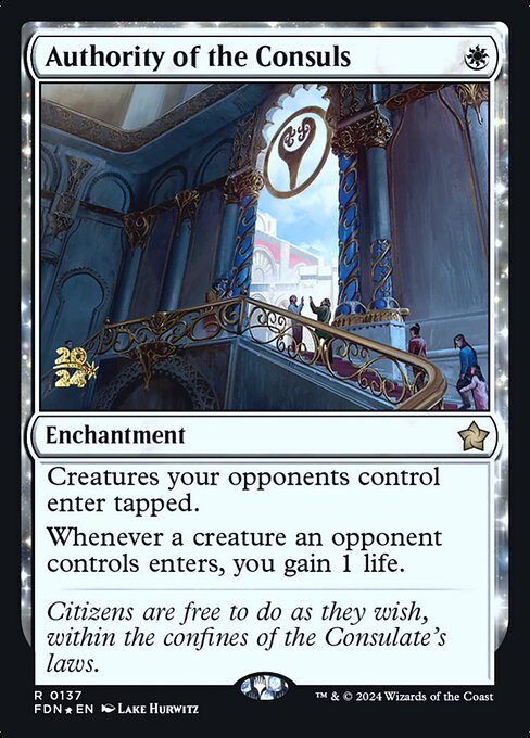 MTG Authority of the Consuls PFDN 137s Prerelease Foil