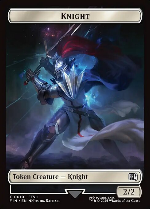 MTG Knight Token FIN 010 Token Foil