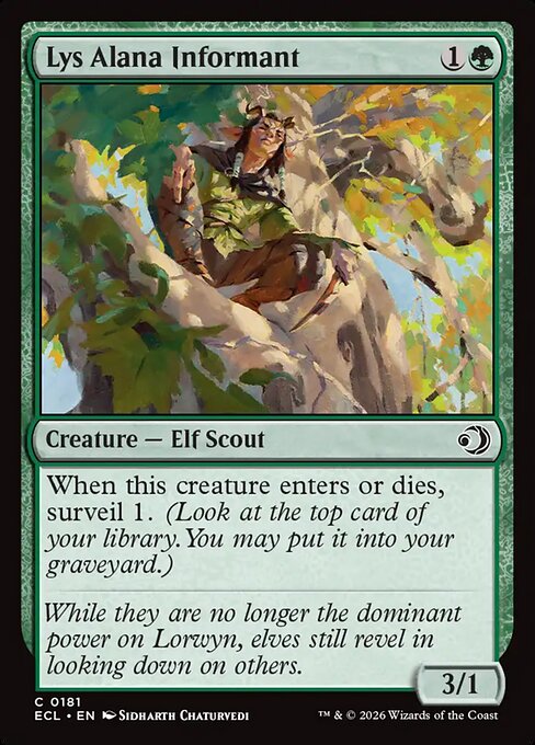 MTG Lys Alana Informant ECL 181 Regular Foil